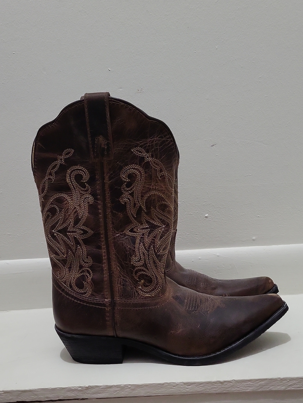 Leather Cowboy Boots Size 7.5